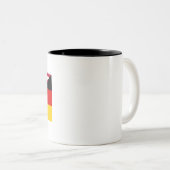 ドイツのアメリカのプライド米国ドイツの旗 ツートーンマグカップ (正面右)