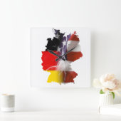 ドイツのアメリカの単一性 スクエア壁時計 (ホーム)