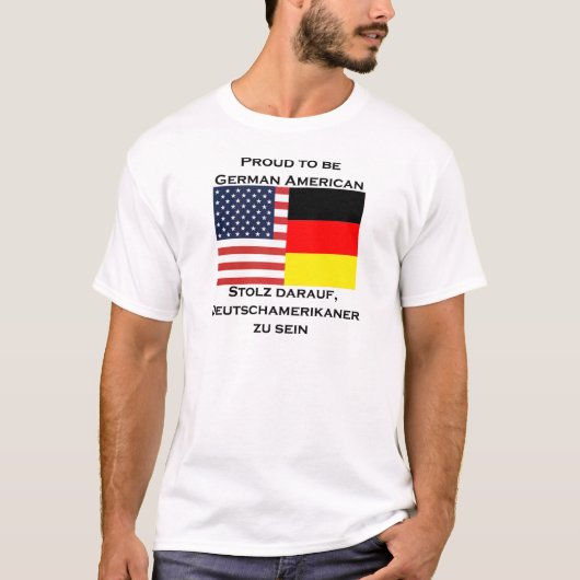 ドイツのアメリカ人があること誇りを持った Tシャツ (正面)