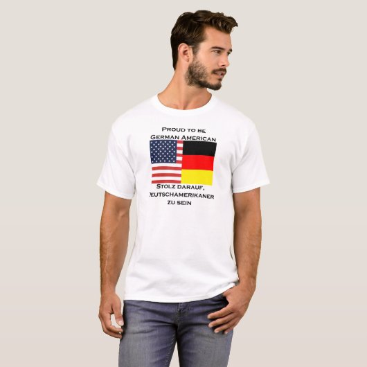 ドイツのアメリカ人があること誇りを持った Tシャツ (正面フル)
