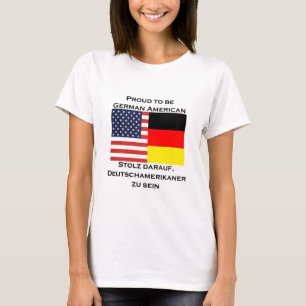 ドイツのアメリカ人があること誇りを持った Tシャツ