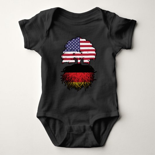 ドイツのアメリカ合衆国ドイツ統一された州アメリカ ベビーボディスーツ (正面)