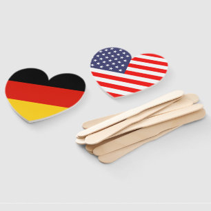 ドイツのアメリカ国旗国際的の結婚披露宴 ハンドファン