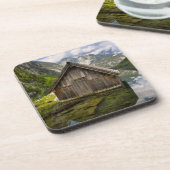 ドイツのアルプスのオブエルシー湖のボートハウス コースター (左側)