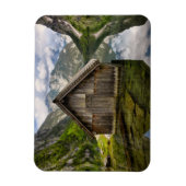 ドイツのアルプスのオブエルシー湖のボートハウス マグネット (縦)