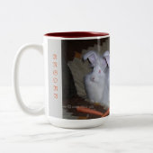 ドイツのアンゴラのウサギコーヒー及びココアマグ ツートーンマグカップ (左)