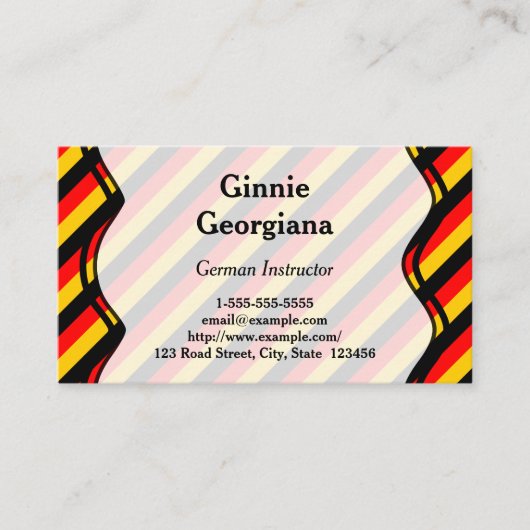 ドイツのインストラクターの名刺 名刺 (正面)