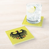 ドイツのイーグルガラスコースター ガラスコースター (アングル)