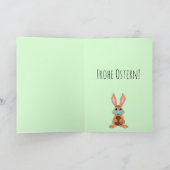 ドイツのイースター顔、マスクバニー シーズンカード (内部)