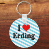 ドイツのエルディングが大好き。ドイツ、Ich Liebe Erding氏 キーホルダー (正面)