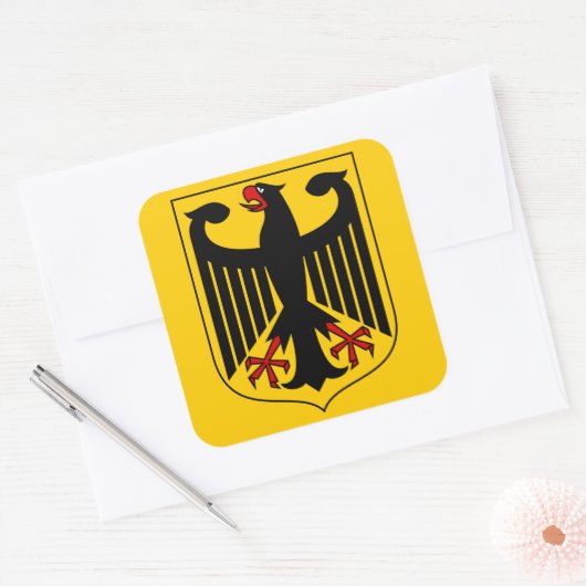 ドイツのエンブレムスクエアのシール スクエアシール (封筒)