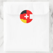 ドイツのオーストリア国旗の記号ドイツの蘭 ラウンドシール (バッグ)