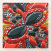 ドイツのカラーを使用したガラスのコースター ガラスコースター (正面)