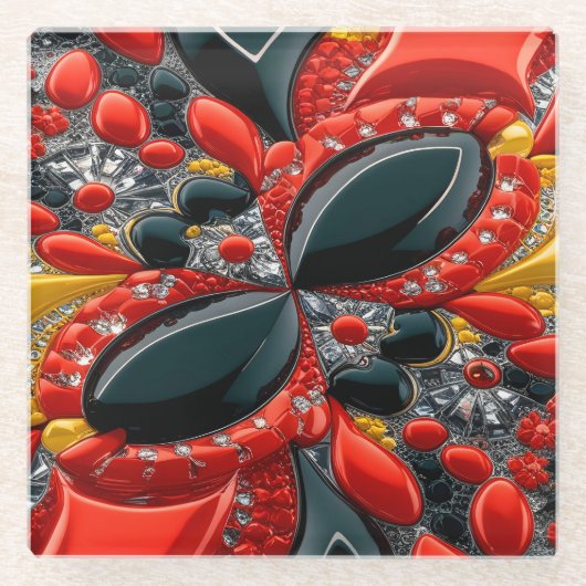 ドイツのカラーを使用したガラスのコースター ガラスコースター (正面)