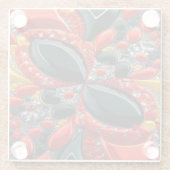 ドイツのカラーを使用したガラスのコースター ガラスコースター (裏面)