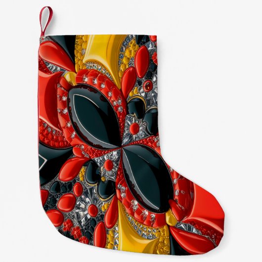 ドイツのカラーを使用したクリスマスストッキング スモールクリスマスストッキング (正面)