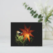 ドイツのクリスマスの市場の星のランタン シーズンポストカード (スタンド正面)