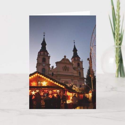 ドイツのクリスマスの市場 シーズンカード (正面)