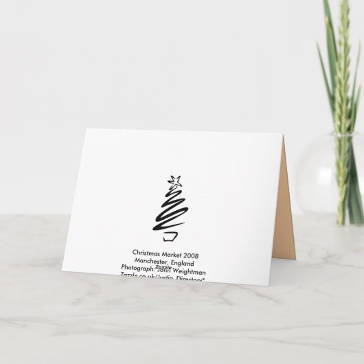 ドイツのクリスマスの市場、マンチェスターの甘い停止 シーズンカード (裏面)