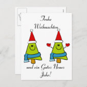 ドイツのクリスマスの挨拶 シーズンポストカード (正面/裏面)