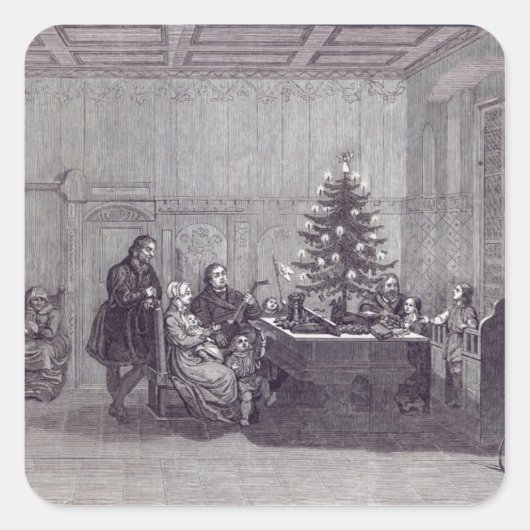 ドイツのクリスマスイブ スクエアシール (正面)