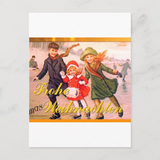 ドイツのクリスマスカードFrohe Weihnachten シーズンポストカード (正面)