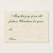 ドイツのクリスマスギフトタグ (裏面)