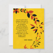 ドイツのクリスマスグリーティングカード カード (裏面)