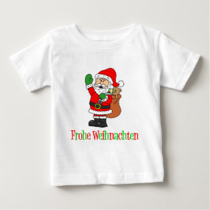 ドイツのクリスマスサンタ ベビーTシャツ