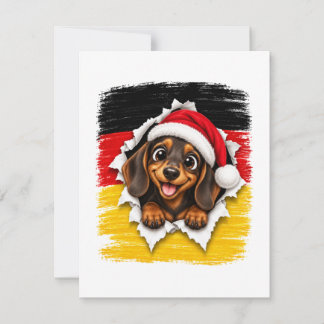 ドイツのクリスマスダックスフント 招待状
