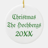 ドイツのクリスマスツリー セラミックオーナメント (裏面)