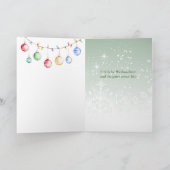 ドイツのクリスマスツリー 雪の家 ホリデーカード (内部)