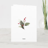 ドイツのクリスマスポイントセティアパインホリーガーランド シーズンカード (裏面)