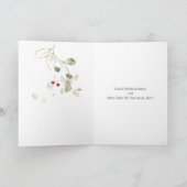 ドイツのクリスマスポイントセティアパインホリーガーランド シーズンカード (内部)