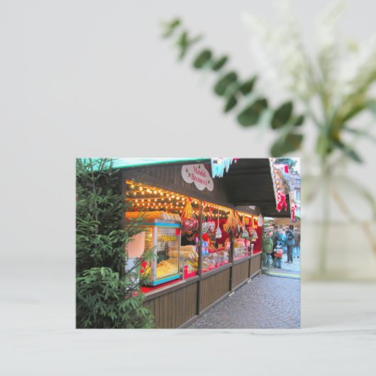 ドイツのクリスマスマーケットの屋台 シーズンポストカード (スタンド正面)