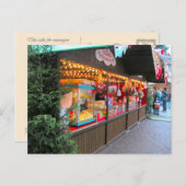 ドイツのクリスマスマーケットの屋台 シーズンポストカード (正面/裏面)