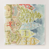 ドイツのクリスマスマーケットウォーターカラージグソーパズル ジグソーパズル (横)