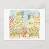 ドイツのクリスマスマーケット水彩旅行 インビテーションポストカード (正面)