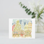 ドイツのクリスマスマーケット水彩旅行 インビテーションポストカード (スタンド正面)