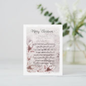 ドイツのクリスマスミュージックポインセティアスヴィンテージ シーズンカード (スタンド正面)