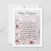 ドイツのクリスマスミュージックポインセティアスヴィンテージ シーズンカード (正面)