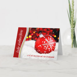 ドイツのクリスマスワイヒナッチンレッドスノーフレーク シーズンカード