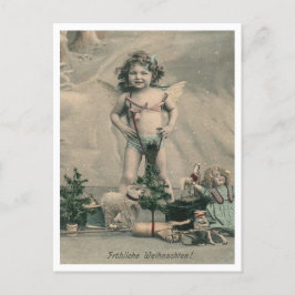 ドイツのクリスマスヴィンテージ1907年Froliche Weihnachen ポストカード