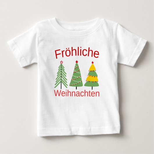 ドイツのクリスマス休暇ドイツの母からドイツ ベビーTシャツ (正面)