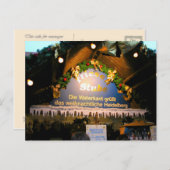 ドイツのクリスマス、お祝いのクリスマスの市場のstube シーズンポストカード (正面/裏面)