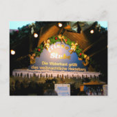 ドイツのクリスマス、お祝いのクリスマスの市場のstube シーズンポストカード (正面)