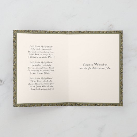 ドイツのクリスマス・エンジェル静か・イエズナイト シーズンカード (内部)
