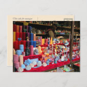 ドイツのクリスマス、キャンドルがクリスマスを照らす シーズンポストカード (正面/裏面)