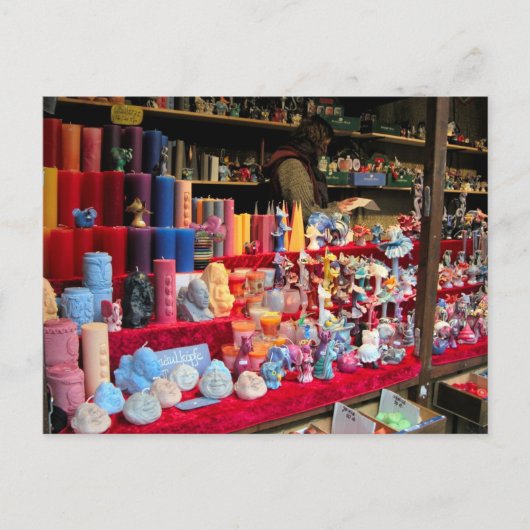 ドイツのクリスマス、キャンドルがクリスマスを照らす シーズンポストカード (正面)