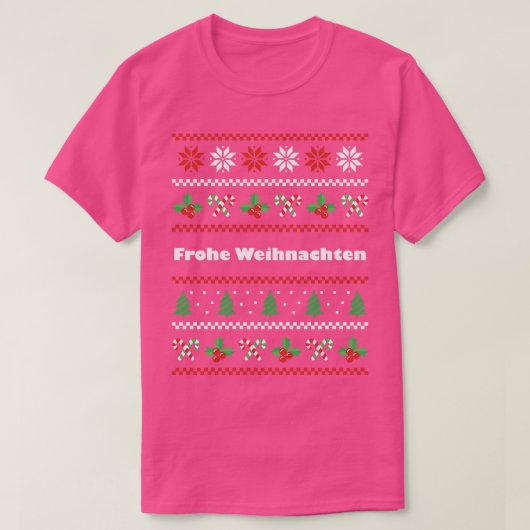 ドイツのクリスマス・フロヘ・ワイヒナテン Tシャツ (デザイン正面)